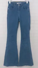 ◇ MERCURYDUO 定番 ストレッチ 美脚 フレア ジーンズ デニム パンツ サイズ 23インチ ブルー レディース P  【1306160001482】