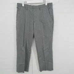 ◇ green label relaxing UNITED ARROWS シャドーストライプ アンクル パンツ サイズL グレー メンズ P 【1306160001895】