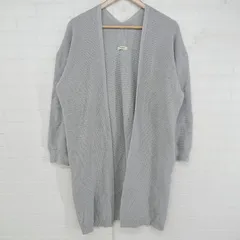 ◇ studio CLIP コットン ニット シンプル 着回し 長袖 ロング カーディガン サイズ F グレー レディース P  【1306160001789】