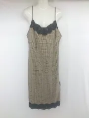 ◇ 31 Sons de mode チェック レース 膝下丈 キャミソールワンピース サイズ36 ブラウン系 マルチ レディース P  【1306160003998】
