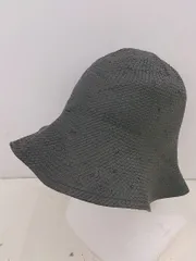 ◇ ●未使用● ◎ AESAGGIO DELLA TOSCANA タグ付 ペーパー ハット 帽子 グレー サイズ58 レディース P  【1306160003554】