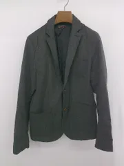 ◇ MICHEL KLEIN homme シンプル ウール混 長袖 テーラードジャケット サイズ46 ダークグレー系 メンズ P  【1306160004421】