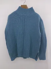 ◇ SENSE OF PLACE by URBAN RESEARCH サイドスリット 長袖 ニット セーター サイズONE ブルー系 レディース P  【1306160004346】