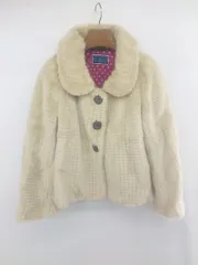 ◇ ◎ THE EMPORIUM ジ・エンポリアム 2WAY フェイクファー 長袖 ジャケット サイズM ベージュ レディース P  【1306160006845】