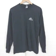 ◇ GILDAN ギルダン カジュアル バックプリント 長袖 Tシャツ カットソー サイズM ブラック系 メンズ P  【1306160008177】