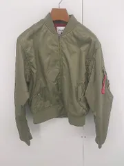 ◇ niko and … ニコアンド カジュアル 長袖 MA-1 フライト ジャケット サイズM カーキ レディース P  【1306160009013】