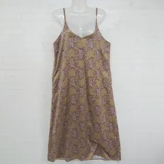 ◇ CIAOPANIC TYPY ペイズリー柄 スリット キャミソール ロング ワンピース サイズF カーキ ボルドー レディース P  【1306160009464】