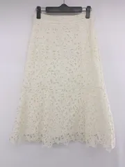 ◇ PROPORTION BODY DRESSING レース キレイめ ミモレ丈 フレア スカート サイズ3 アイボリー系 レディース P  【1306160010675】