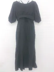 ◇ JUNOAH ジュノア マーメイド ワンピース カットソー アンサンブル サイズM ブラック レディース P  【1306160009884】