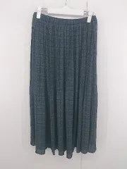 ◇ studio CLIP スタディオクリップ チェック プリント ロング プリーツ スカート サイズF グリーン系 マルチ レディース P  【1306160011795】