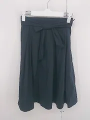 ◇ ◎ ●未使用● ROPE PICNIC ロペピクニック 大人女子 シンプル 膝下丈 フレア スカート サイズ36 ネイビー レディース P  【1306160011788】