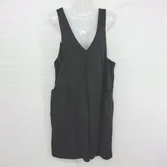 ◇ ●未使用● ◎ AMERICAN HOLIC タグ付 両Vネック ノースリーブ 膝下丈 ワンピース サイズF ブラック レディース P  【1306160012891】