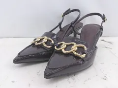 ◇ CHARLES & KEITH チャールズ＆キース ストラップ ヒール サンダル ミュール サイズ34 バーガンディ レディース P  【1306160014581】