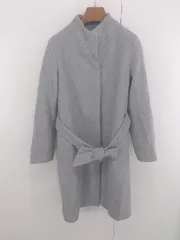 ◇ ◎ A day in the life UNITED ARROWS ハイネック スナップボタン 長袖 コート サイズ 36 グレー レディース P  【1306160016578】