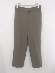 ◇ NATURAL BEAUTY BASIC 22SS センタープレス スラックス パンツ サイズM ダークベージュ系 レディース E  【1306160020285】