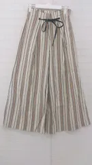 ◇ INGNI イング ストライプ ハイウエスト ワイド パンツ サイズM アイボリー ベージュ系 レディース E  【1306160020032】