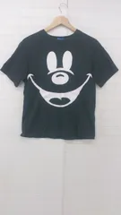◇ Tokyo Disney Resort MICKEY フェイスプリント 半袖 Tシャツ カットソー サイズM ブラック ホワイト系 レディース E  【1306160020834】
