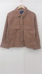 ◇ SEVENDAYS=SUNDAY 胸ポケット コーデュロイ 長袖 CPO ジャケット サイズM オレンジブラウン系 レディース E 【1306160020759】