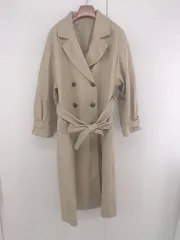 ■ ◎ classicalelf クラシカルエルフ ダブルボタン 長袖 ロング コート サイズ L ベージュ レディース E  【1306160021688】