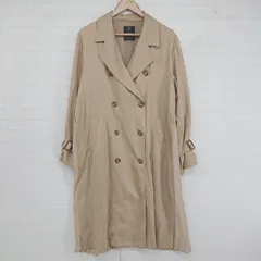 ◇ w closet ダブルクローゼット 切替 プリーツ 長袖 スプリング コート サイズF ベージュ系 レディース E  【1306160023163】