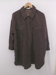 ◇ BEAMS HEART ビームス ハート コーデュロイ オーバーサイズ 長袖 CPOシャツブルゾン サイズS ブラウン系 レディース E 【1306160026034】