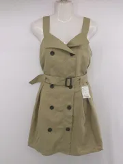 ◇ ●未使用● ◎ PairPair ペアペア タグ付 トレンチ風 大人かわいい ミニ ワンピース サイズF ベージュ レディース E  【1306160025655】のサムネイル