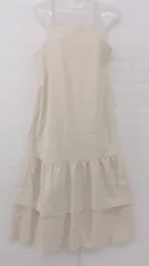 ◇ natural couture ナチュラル ティアード風 膝下丈 キャミソールワンピース サイズM アイボリー系 レディース E  【1306160028281】のサムネイル
