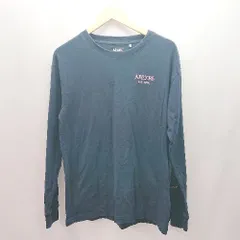 ◇ Afends デザインプリント 丸首 カジュアル 長袖 カットソー サイズS ネイビー/ピンク レディース (メンズ) E 【1306190000288】