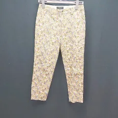 ◇ Demi Luxe 花柄 派手 目立つ オレンジ ハイビスカス パンツ サイズ36 マルチ レディース E 【1306190001872】