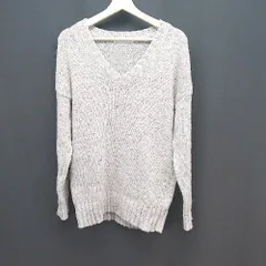 ◇ KBF ケービーエフ 秋冬 シンプル Vネック カジュアル デート 長袖 ニット サイズone ベージュ系 レディース E 【1306190001612】