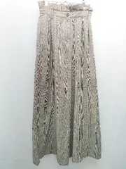 ◇ SEVENDAYS=SUNDAY グレンチェック かわいい タック カジュアル おしゃれ ワイドパンツ サイズM グレー レディース E  【1306190003593】