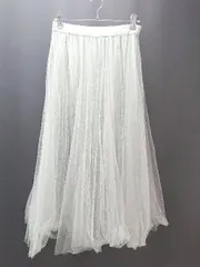 ◇ MISCH MASCH ウエストゴム チュール ボリューム ガーリー ロング フレア スカート サイズM ミントグリーン レディース E  【1306190004637】