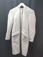 ◇ NATURAL BEAUTY BASIC ジップアップ フード取り外し可能 綺麗め 秋冬 長袖 コート サイズM グレー レディース E  【1306190006853】