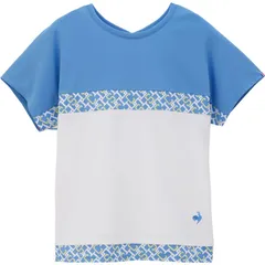 lecoqsportif(ルコック) 2WAYゲームシャツ テニスゲームシャツ W (qtwxja03-whbl)、ホワイト/ブルー