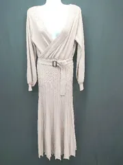 ◇ dazzlin  ダズリン 綺麗め ニット 大人可愛い シンプル 長袖 ロング ワンピース サイズＦ ピンク レディース E  【1306190008130】