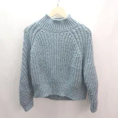 ◇ H&M エイチアンドエム シンプル ハイネック 冬物 長袖 ニット サイズXL ﾌﾞﾙｰ レディース E  【1306190007881】