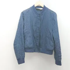 ◇ ZARA BASIC z1975 Denim ジップアップ 薄手 チェック柄 透け感 長袖 ジャケット サイズS ネイビー系 レディース E  【1306190007409】
