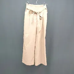 ◇ ViS ビス ウエストゴム ワンタック 薄手 ストレッチ シンプル オシャレ パンツ サイズS ブラウン系 レディース E  【1306190010324】