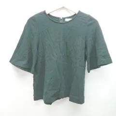 ◇ BEAUTY&YOUTH クルーネック バックファスナー ストレッチ素材 半袖 Tシャツ サイズ表記なし ブラック レディース E  【1306190011277】