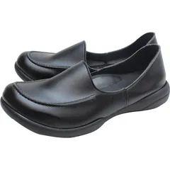 Re:getA Work(リゲッタワーク) レディース モカシンスリッポンシューズ/ナースシューズ RW-1008 カジュアル サンダル (rw1008-blk)、(BLK)ブラック