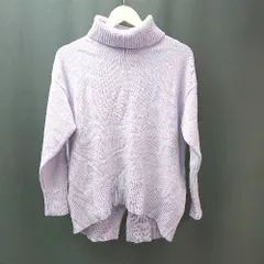 ◇ raybeams レイビームス 無地 タートルネック シンプル 長袖 ニット サイズ表記なし ラベンダー レディース E  【1306190014322】