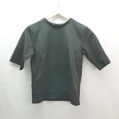 ◇ ur's ユアーズ 無地 シンプル カジュアル ワントーン 半袖 カットソー サイズM ブラック レディース E  【1306190015169】