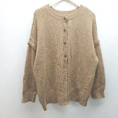 ◇ LOWRYS FARM ローリーズファーム ニット生地 厚手 カジュアル 長袖 カーディガン サイズF ブラウン系 レディース E  【1306190015992】