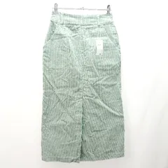 ◇ INGNI イング バックスリット カジュアル 大人 シンプル ひざ丈 台形 スカート サイズM カーキ レディース E  【1306190018917】