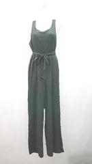 ◇ Futier Land フィーティアランド 薄手 シンプル ノースリーブ オールインワン サイズF ブラック レディース E  【1306190018856】