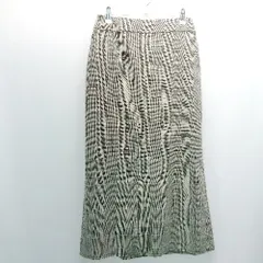 ◇ GLOBAL WORK グローバルワーク オフィスカジュアル スリット ひざ丈 台形 スカート サイズL グレー系 レディース E  【1306190018757】