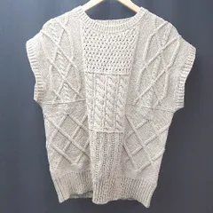 ◇ CLOCHE 秋コーデ 暖かい お出かけ カジュアル おしゃれ ニット サイズM ベージュ レディース E  【1306190019297】