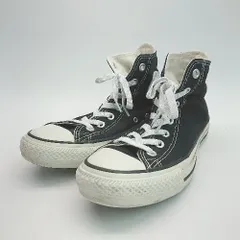 ◇ CONVERSE コンバース ハイカット カジュアル シンプル ぺたんこ スニーカー サイズ24.5 ブラック レディース E  【1306190019150】