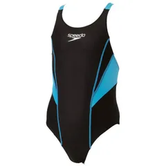 Speedo(スピード) FLEX ZERO II Junior Suit 水泳 水着ガールズ競泳用（ＦＩＮＡ公認） (scg02206f-kq)、(KQ)ブラック×ターコ