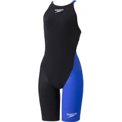 Speedo(スピード) Fastskin Pro III Openback Kneeskin 水泳 水着レディース競泳用（ＦＩＮＡ非公認） (scw12101f-kb)、(KB)ブラック×ブルー
